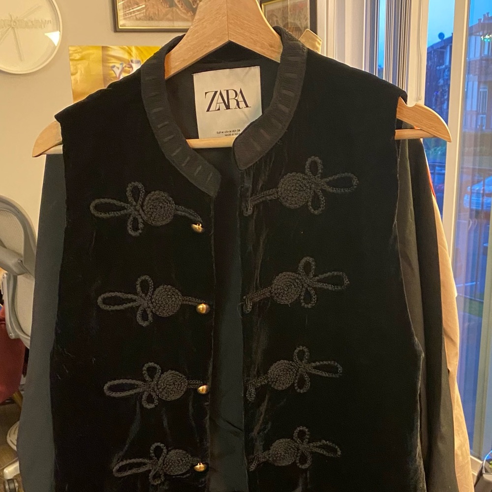 Zara velvet vest
